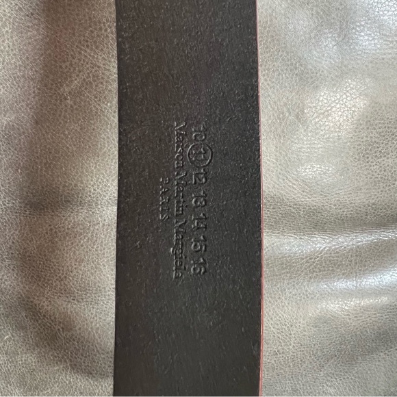 MAISON MARTIN MARGIELA Abstract Snakeskin Print Leather Belt - Picture 8 of 11